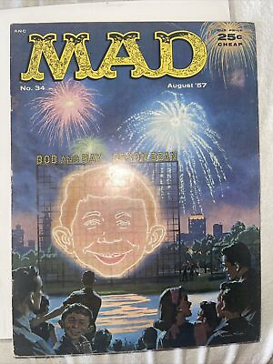 #ad Mad Magazine #34 August 1957 Fourth of July VG shipping included $39.90