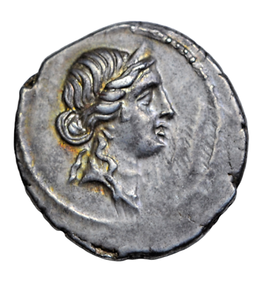 #ad Julius Caesar silver denarius c. 48 47 BC Venus Aeneas carrying Anchises GBP 750.00