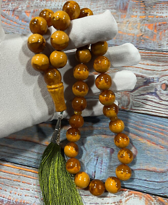 #ad Natural Baltic Amber Prayer Beads 80G Misbaha Tasbih مسبحة كهرمان كهرب طبيعي $280.00