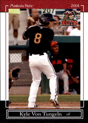 #ad 2014 Modesto Nuts Grandstand #32 Kyle Von Tungeln Sugar Land Texas Baseball Card $12.99