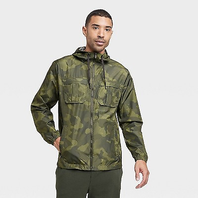 #ad Men#x27;s Camo Print Packable Jacket All in Motion $14.99