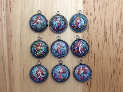 #ad Stained Glass Mermaid Charms $16.65
