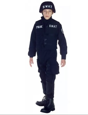 #ad SWAT Costume Kids Police Halloween Fancy Dress $34.99