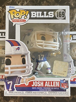 #ad Funko Pop NFL Josh Allen Away Jersey 169 Buffalo Bills With Protector MINT $19.89