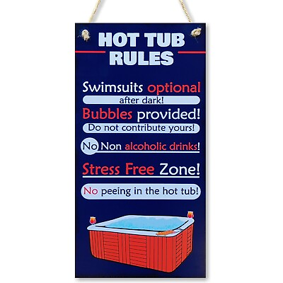 #ad CARISPIBET Hot tub rules home decoration signs bathroom signs house decoration $12.98