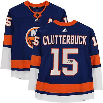 #ad Cal Clutterbuck New York Islanders Autographed Adidas Blue Jersey $279.99