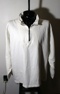 #ad Men#x27;s CIRCLE of LIFE White Long Sleeve 1 2 Zip Jersey Sweatshirt Size 2XL $22.40