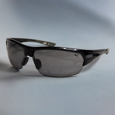 #ad PUMA Sport Sunglasses PU14705A 70 12 130mm Shiny Black $28.79