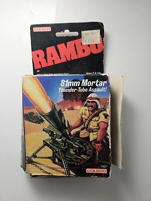 #ad 1985 Vintage RAMBO Playset Accessory 81mm Mortar Assault Gun Open Box $9.99