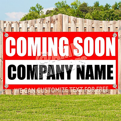 #ad COMING SOON COMPANY NAME Advertising Vinyl Banner Flag Sign Many Sizes $210.70