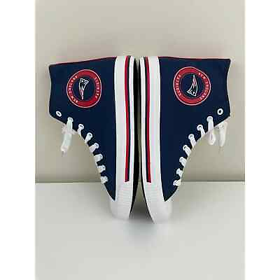 #ad New England Patriots Foco NFL Men’s Size 9 High Top Shoes Official Sneakers NIB $30.00