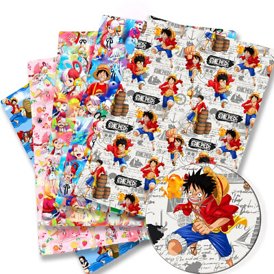 #ad Anime One Piece Fabric Custom Print Theme for Cosplay Costume Patchwork Cotton $14.99