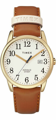 #ad Timex TW2R62700 Women#x27;s Easy Reader Brown Leather Watch Indiglo Date $40.60