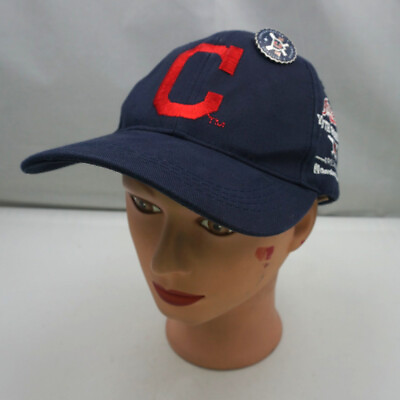 #ad Cleveland Indians Hat Blue Kids Stitched Adjustable Baseball Cap Pre Owned ST225 $15.11