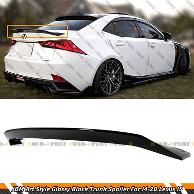 #ad AR STYLE HIGH KICK GLOSS BLACK TRUNK SPOILER FOR 14 2020 LEXUS IS300 IS350 IS200 $76.99