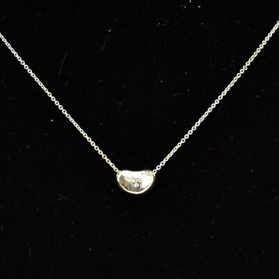 #ad TIFFANY amp; CO Sterling Silver Mini Bean Necklace 1427 $136.50
