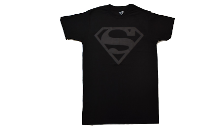 #ad Superman Mens Black On Black Classic Logo Tee Shirt New S 2XL $9.99