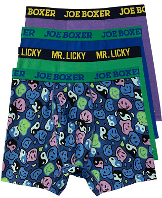 #ad Men Joe Boxer 4 Pack Cotton Stretch Boxer Briefs Underwear Size S M L XL $38 NWT $17.97
