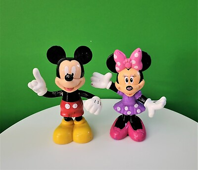 #ad Disney Clubhouse Mickey Mouse amp; Minnie Mouse Bendable 3quot; Figures $17.98