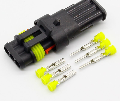 #ad 5 Sets Electrical Wire Automotive Connector Kit 3 Pin Way Waterproof Auto Car $9.99