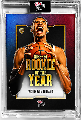 #ad 2023 24 Topps Now Rookie of the Year #VW 6 Victor Wembanyama RC SEALED PRESALE $13.99