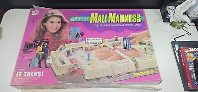 #ad Vintage 1989 Mall Madness Electronic Board Game Milton Bradley Incomplete $64.99