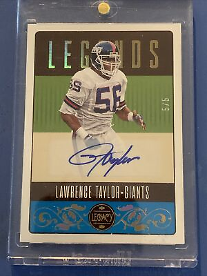 #ad 2023 PANINI LEGACY #129 LAWRENCE TAYLOR NMMT NY GIANTS LEGEND HOF Auto 5 5 $135.00