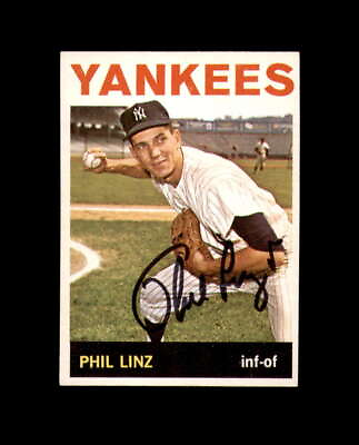 #ad Phil Linz Signed Authentic 1964 Topps New York Yankees Autograph $15.00
