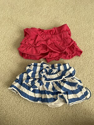 #ad Circo Toddler Girls Tiered Ruffle Skorts Skirts Sizes 24M 2t Set 2 Pieces $9.00