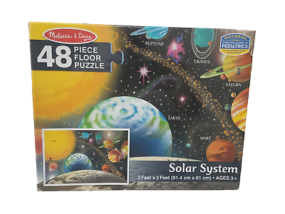 #ad Melissa amp; Doug NEW amp; SEALED Solar System Floor Jumbo Piece Puzzle 48 pc 3#x27;x2#x27; $15.27