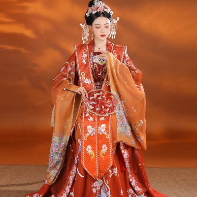 #ad Exquisite Wedding Embroidery Hanfu Chinese Traditional Song Dynasty Cosplay Set AU $263.16