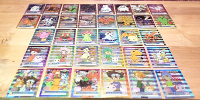 #ad 1999 Bandai Digimon Animated Exclusive Series Holo Prism Cards Complete RARE Set $742.14