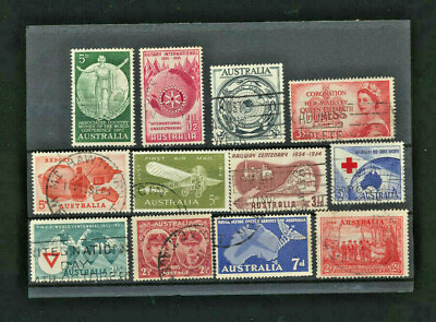 #ad 12 Different Old Time Australia Commemorative Stamps $0.99