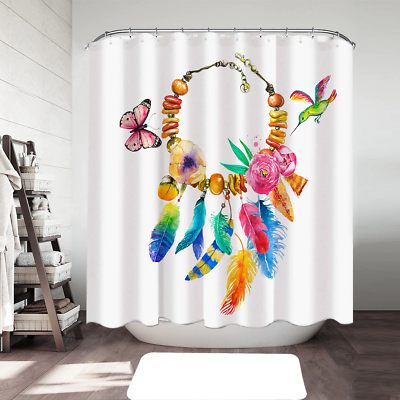 #ad Colorful Feather Necklace Shower Curtain 72quot; x 72quot; $38.90