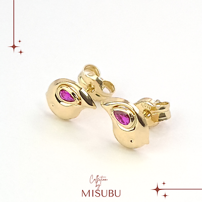 #ad Solid Gold Earrings 14k Golden earrings in the shape of a bird Stud earrings $89.99