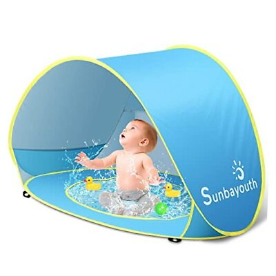 #ad Baby Beach Tent Baby Pool Tent UV Protection Infant Sun Shelters Beach Blue $39.97