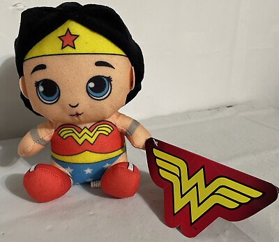 #ad NWT Justice League DC Comics Toy Factory Wonder Woman 7quot; Plush Doll Sitting. $14.99