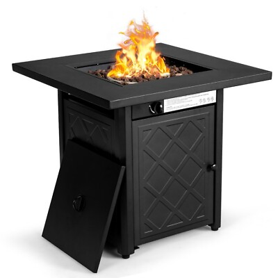 #ad 28#x27;#x27; 50000 BTU Outdoor Propane Gas Fire Pit Table Patio Fireplace W Lava Rock $225.96