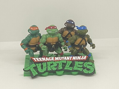 #ad TMNT Teenage Mutant Ninja Turtles Figure Stand Retro READ $1.75