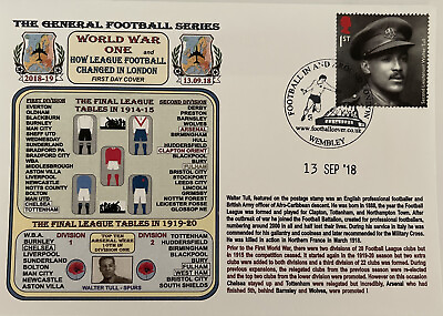#ad World War One Final League Table Arsenal 2018 Dawn First Day Cover GBP 6.95