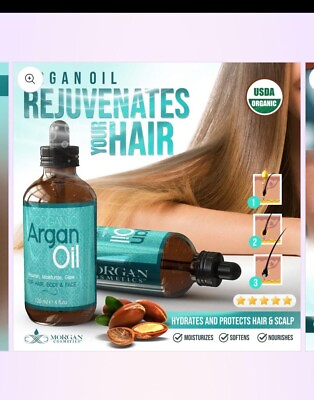 #ad Organic Argan Oil 100% Pure amp; Natural for Hair Face Skin Imported from Morocco $19.99