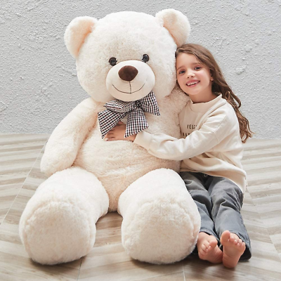 #ad Giant Teddy Bear 4Ft Big Teddy Bear Stuffed Animals Cute Plush Toy Soft Huge $43.32