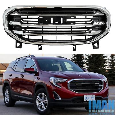 #ad Black With Chrome Trim Front Grill Bumper Upper Grille For GMC Terrain 2018 2021 $83.99