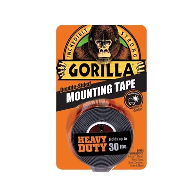 #ad Gorilla1 in. x 1.67 yd. Black Heavy Duty Mounting Tape $8.99