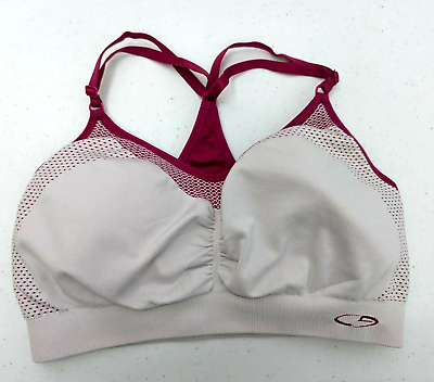C9 Champion Sports Bra Women’s M Lt Taupe Gray Purple Low Med Support $12.59