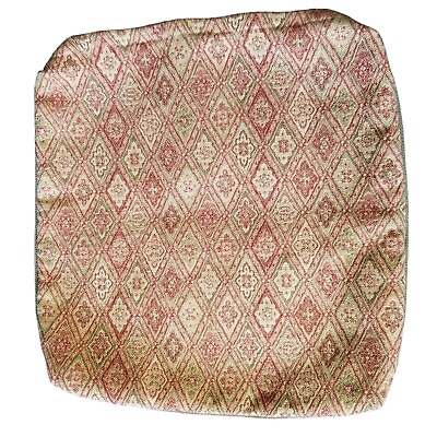 #ad Diamond Pattern 17quot; X 16quot; Pillow Case Cover Set Of 2 Grandma Core Boho Tan Rust $15.95