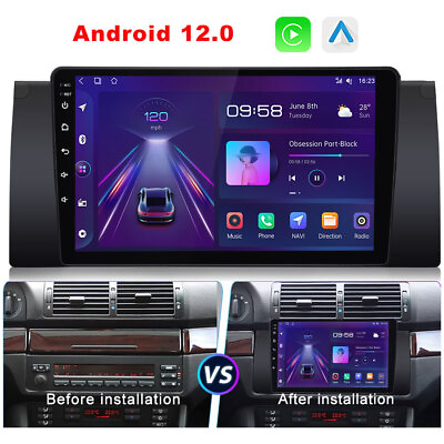 #ad For BMW X5 E53 2000 2007 Android 12.0 Car GPS Stereo Radio CarPlay Bluetooth RDS $129.99