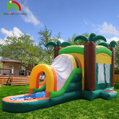 #ad 20x10ft Commercial Inflatable Bounce House PVC Water Slide Jumping Bouncy Castle $1048.80