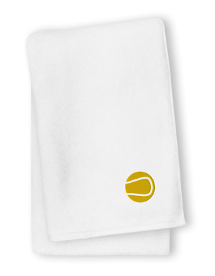 #ad White Tennis Towel Tennis Ball Embroidery $29.95