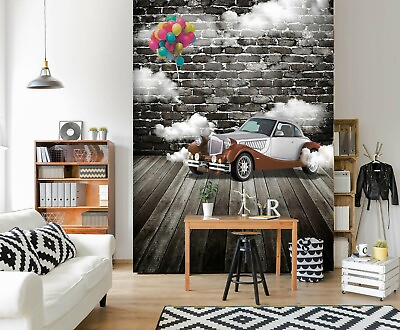 #ad 3D Balloons Car ZHUA2386 Wallpaper Wall Murals Removable Self adhesive Amy AU $279.99